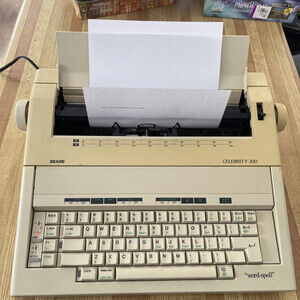 Rare Sears Celebrity 300 Typewriter & Cover Brother 40401